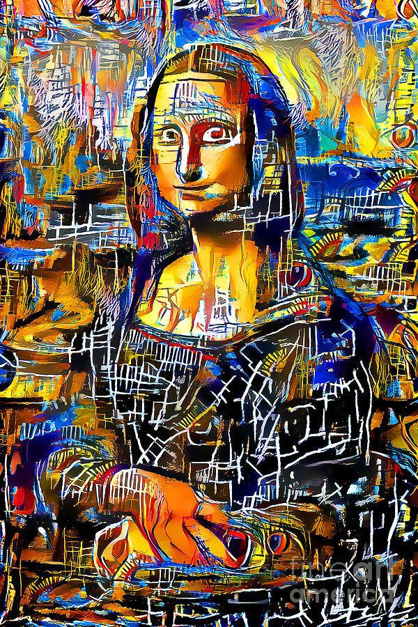 Mona Lisa in Vibrant Contemporary Urban Graffiti 20210724 Photograph by Wingsdomain Art and Photography