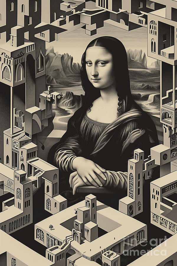 Mona Lisa Isometric Dreams Digital Art by Carlos V