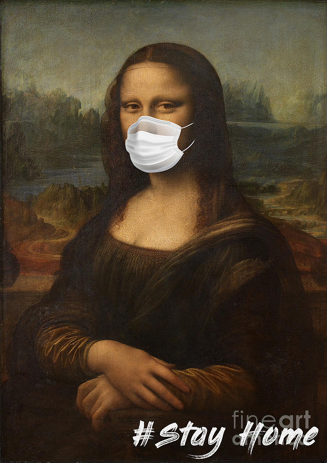 Mona Say Stay home Digital Art by Carlos V