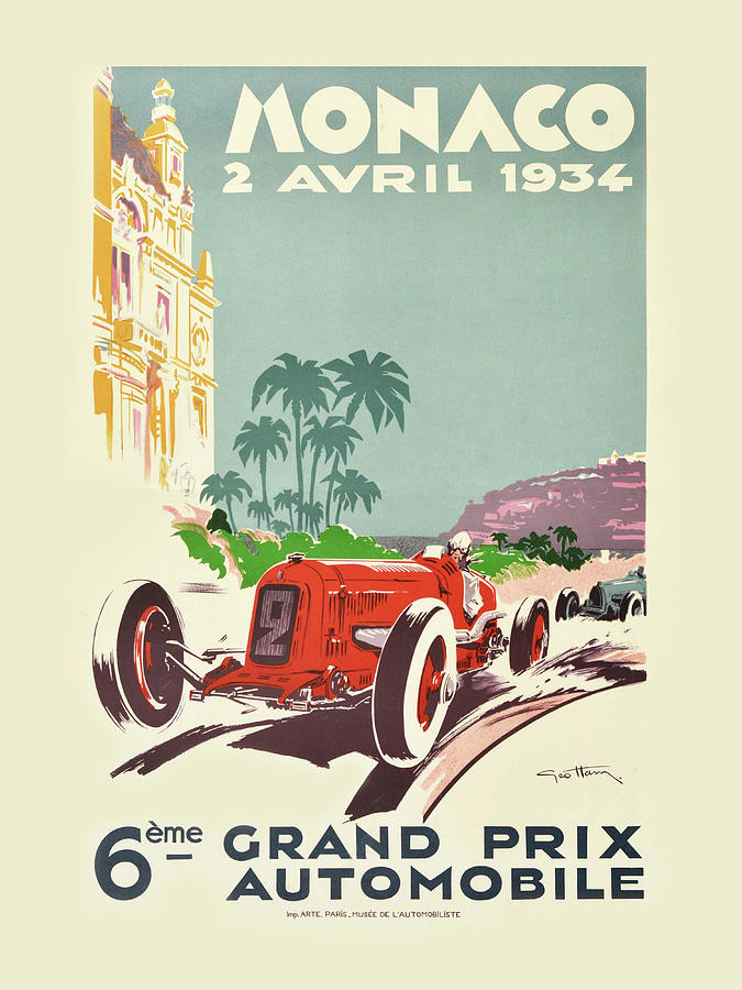 Car Photograph - Monaco 1934 by Mark Rogan