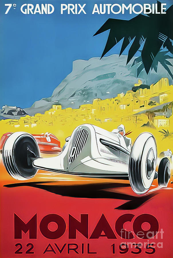 Monaco 1935 Grand Prix Drawing by M G Whittingham
