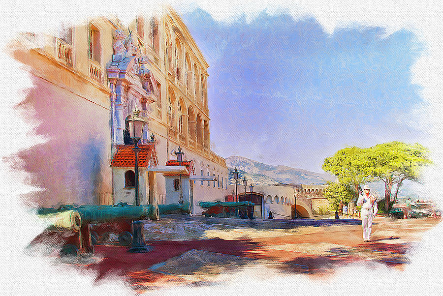 Monaco Monte Carlo Palace Guard Digital Art by Tatiana Travelways
