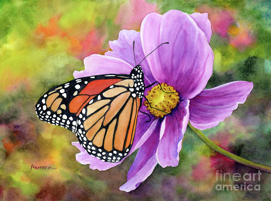 Monarch Butterfly 2 - Pastel Colors Painting