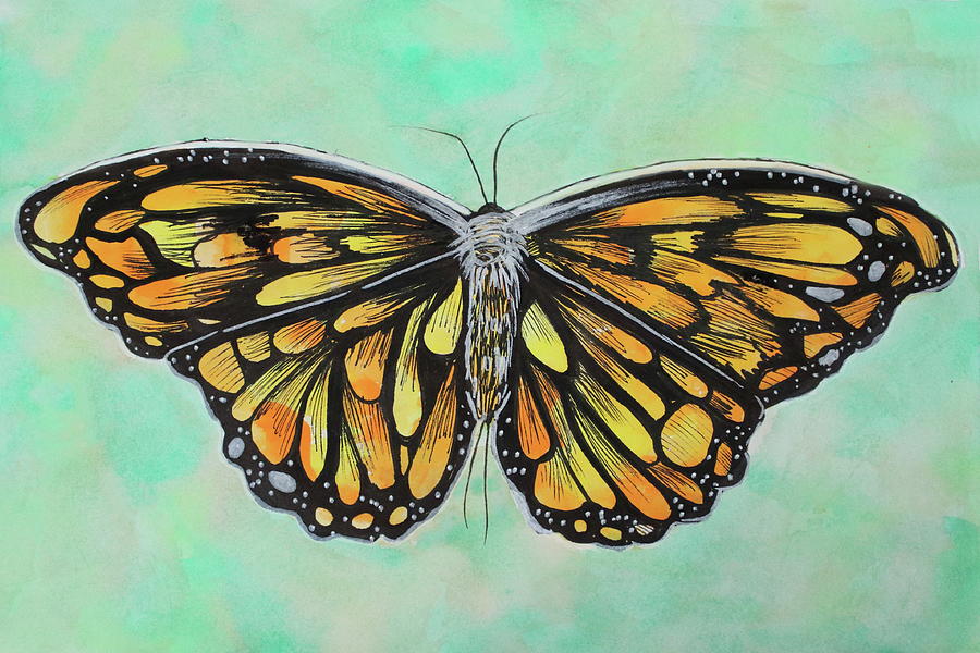 Monarch Butterfly Painting by Kenneth Pope