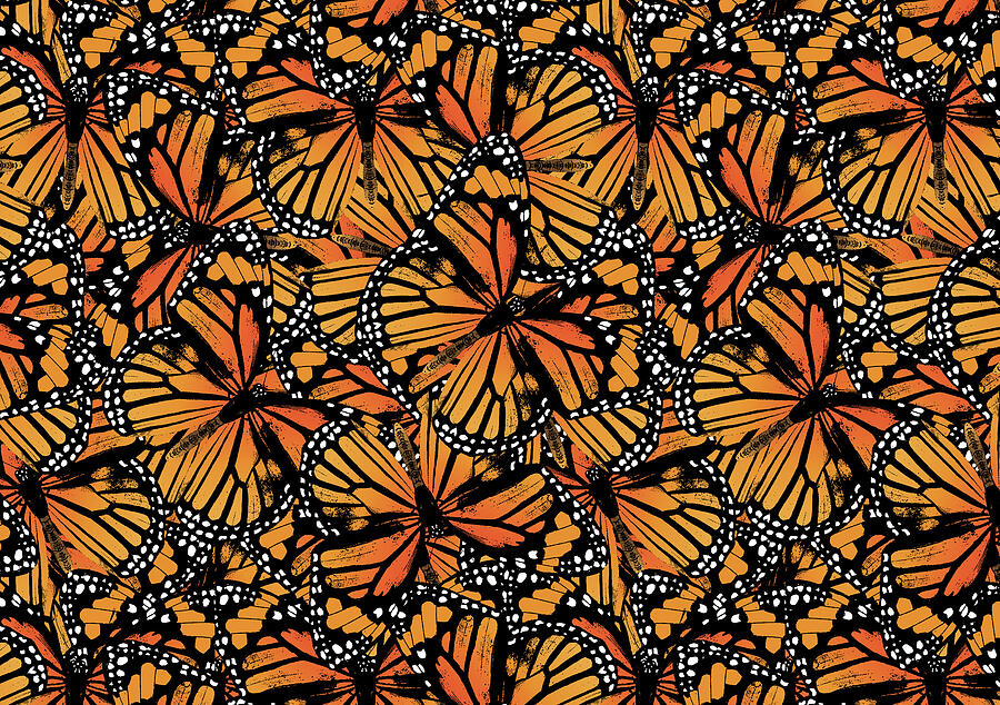 Monarch Butterfly Pattern Digital Art by Eclectic at Heart