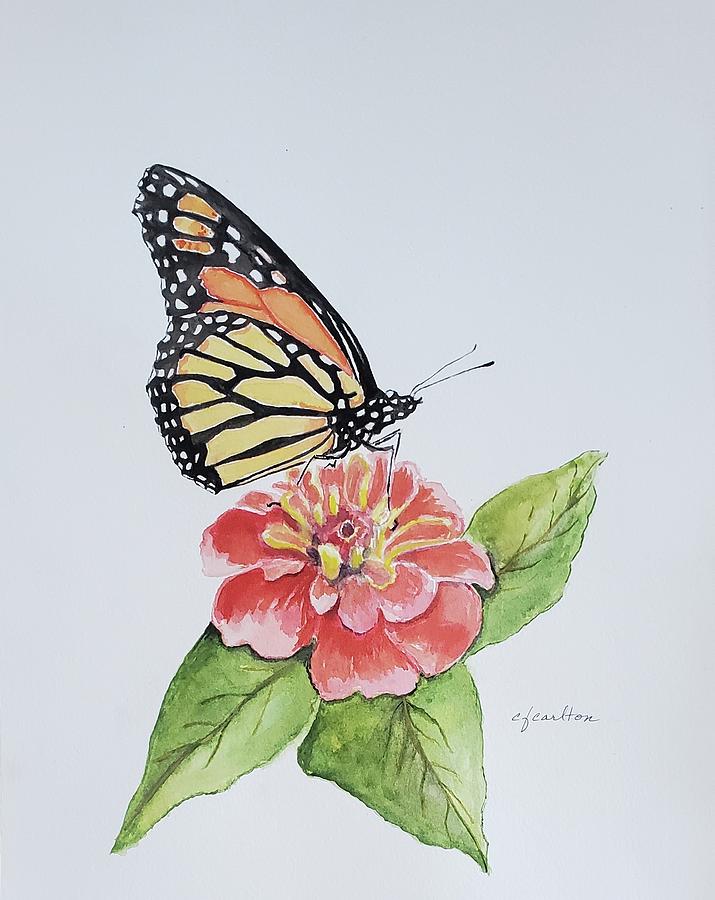 Monarch Delight Painting by Claudette Carlton