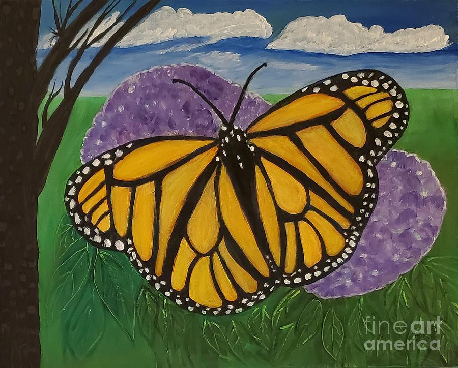 Monarch Painting by Elizabeth Mauldin