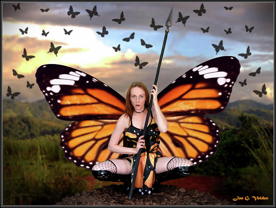 Monarch Fairy Spear Woman Photograph by Jon Volden