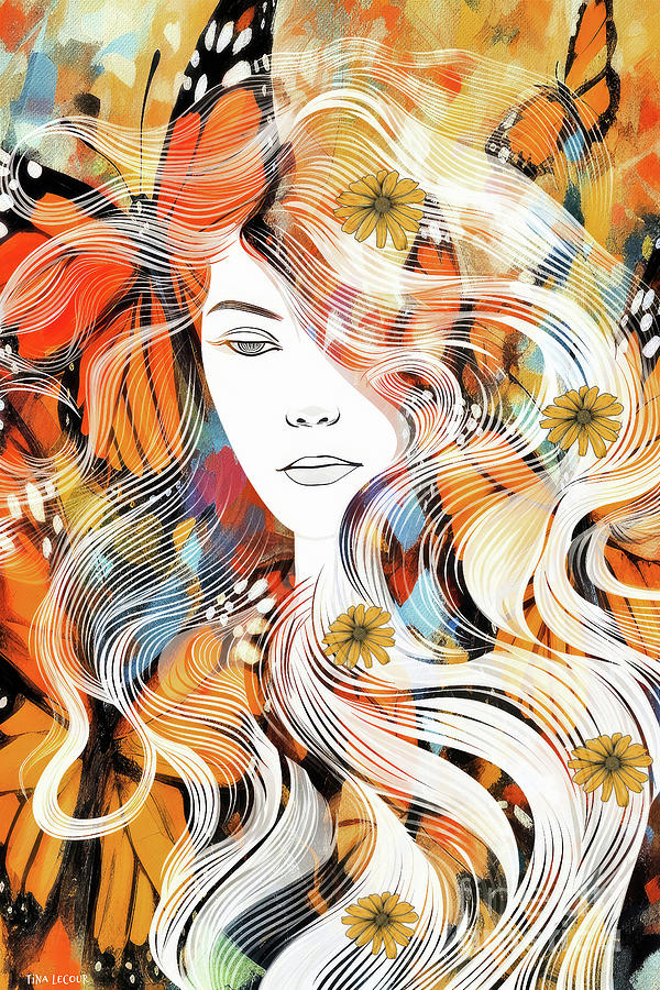 Monarch Goddess Digital Art by Tina LeCour
