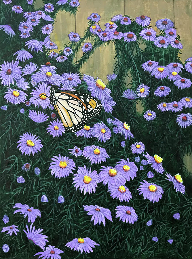 Monarch Posing Painting by Mr Dill