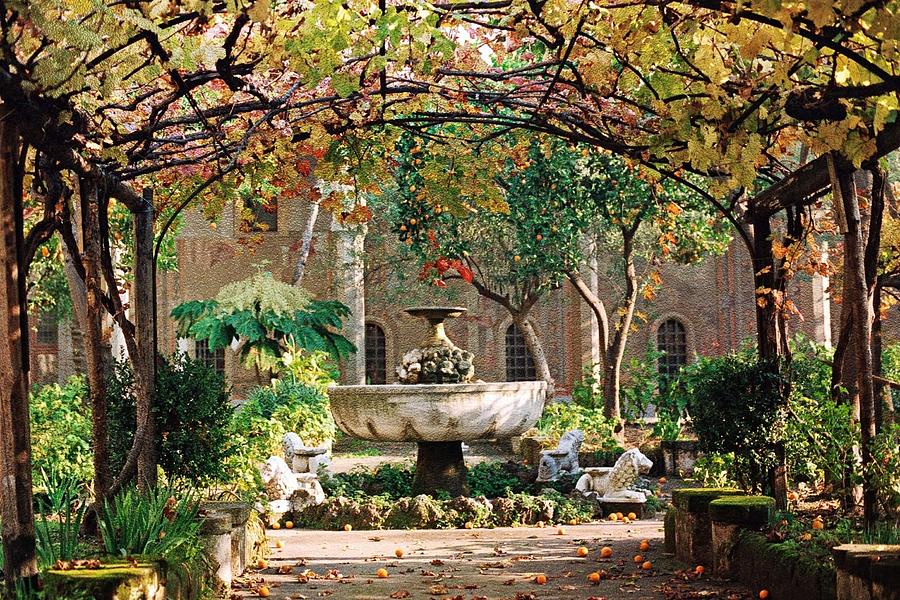 Monastery garden,Naples ,Italy Digital Art by Bess Carter