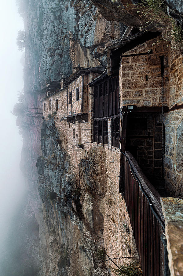 Monastery In The Mist Photograph by Elias Pentikis