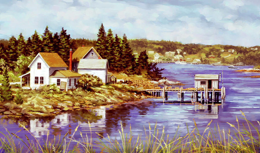 Monday in Maine Painting by Hans Neuhart