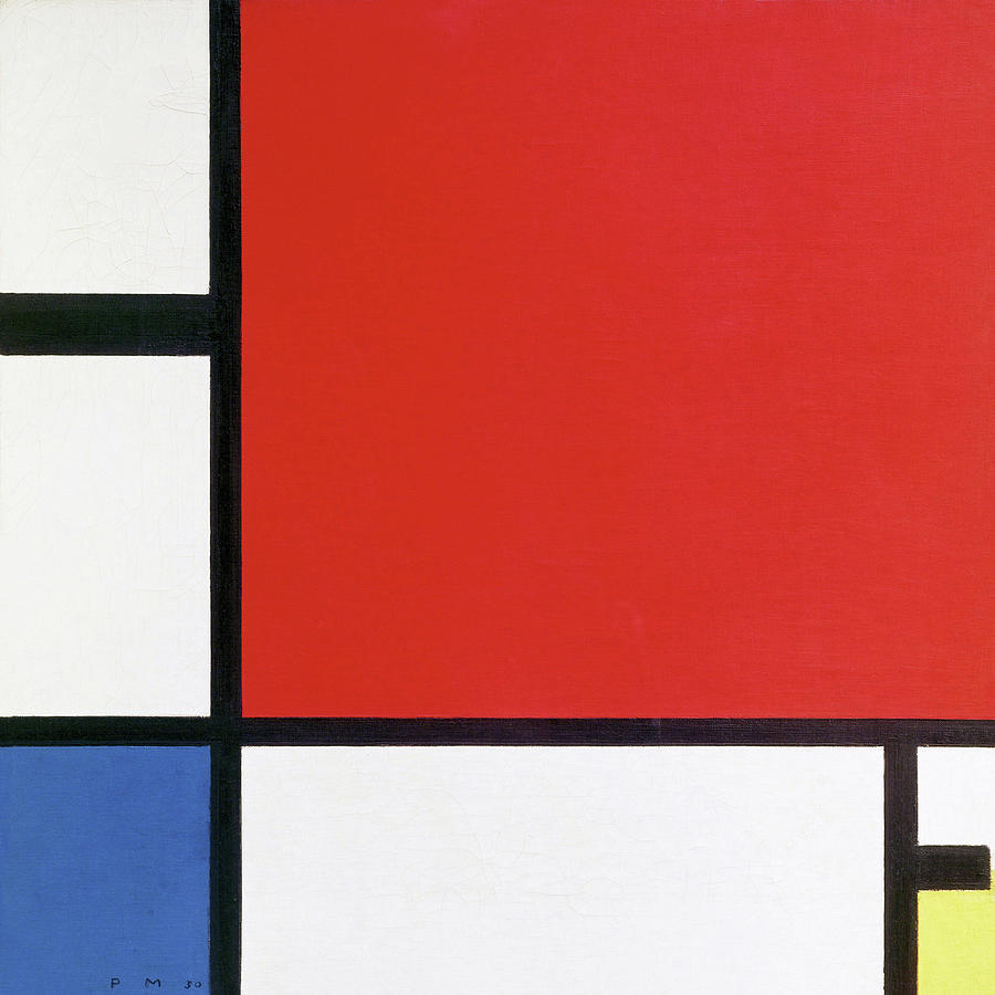 Mondrian Composition with Red, Blue, and Yellow, 1930 Painting by Piet ...