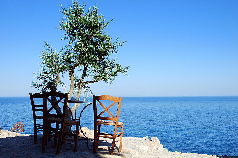 Monemvasia Time To Relax  Mediterranean Sea Photograph by Paul Biris