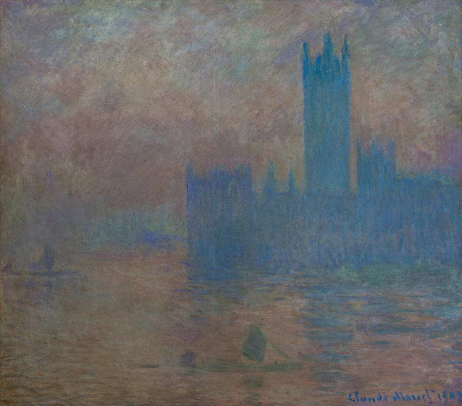 Claude Monet Painting - Monet- London Parliament by Claude Monet