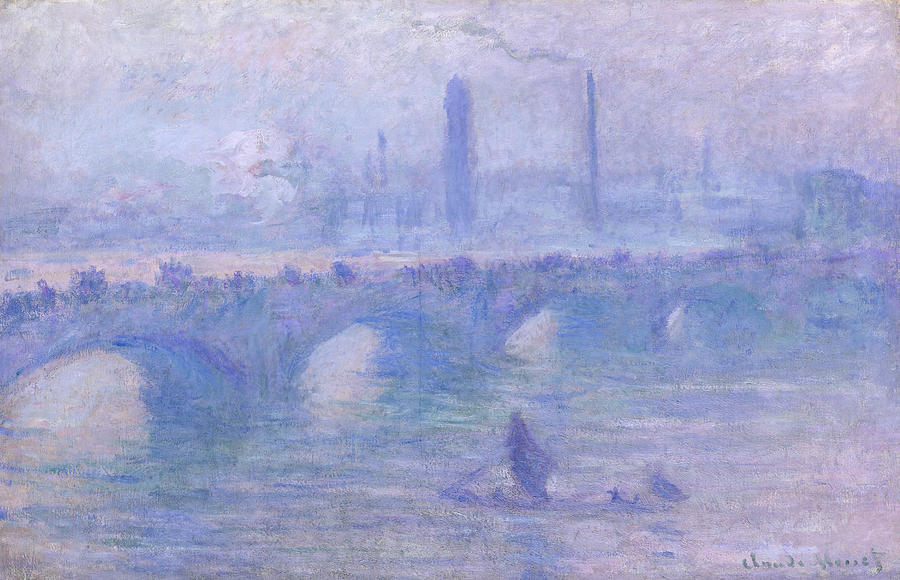 Claude Monet Painting - Monet- Waterloo Bridge, Morning Fog by Claude Monet