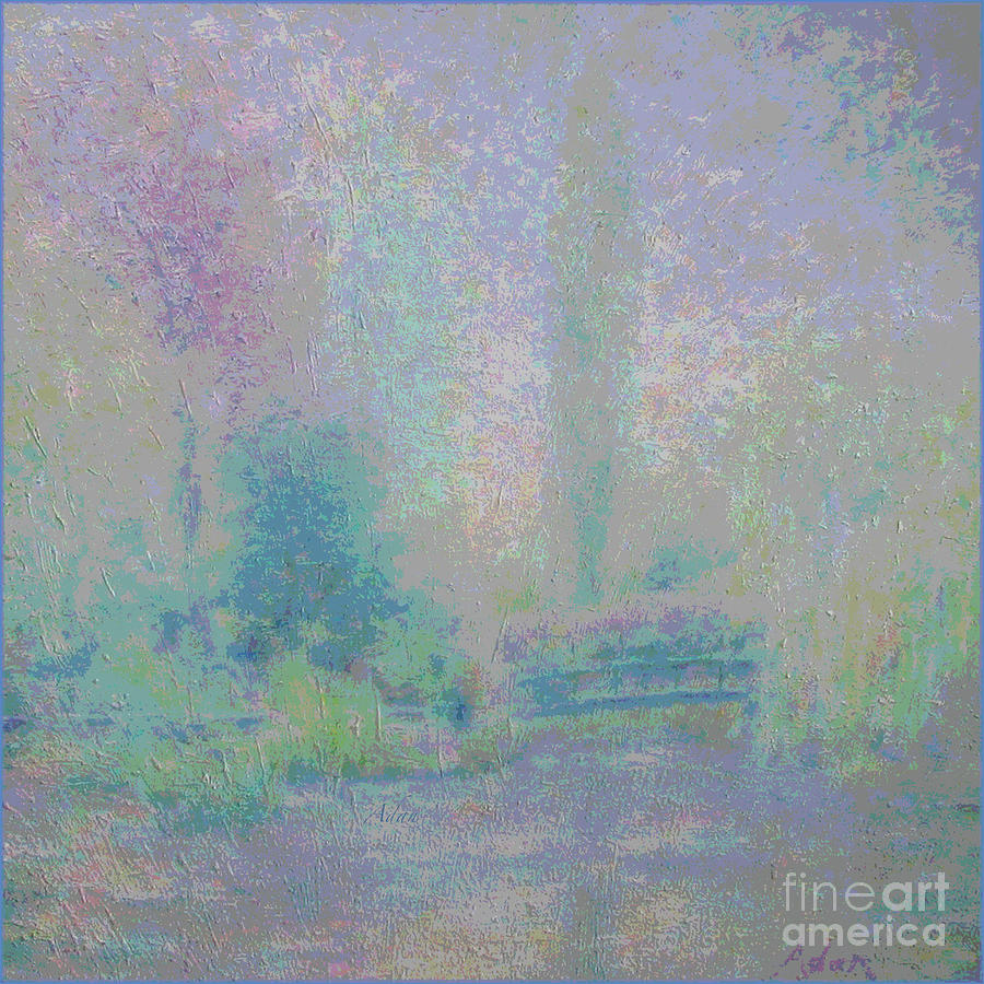Monets Garden April Rain in Giverny Digital Digital Art by Felipe Adan Lerma
