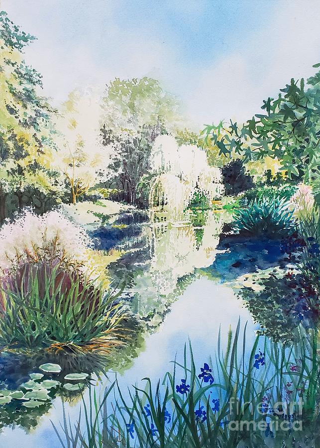 Monets pond Painting by Merana Cadorette