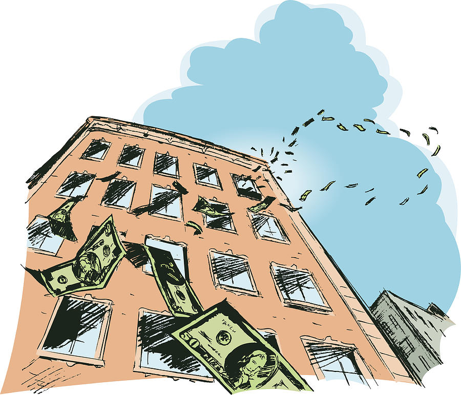 Money Out The Window Drawing by KeithBishop