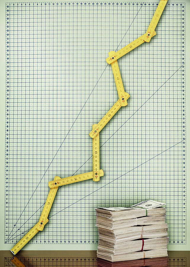 Money Stack Graph Photograph by Jonathan Kitchen