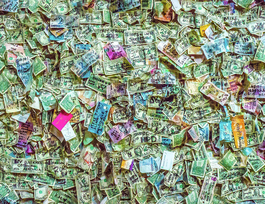 Money Wall - Bora Bora, French Polynesia Photograph by David Morehead