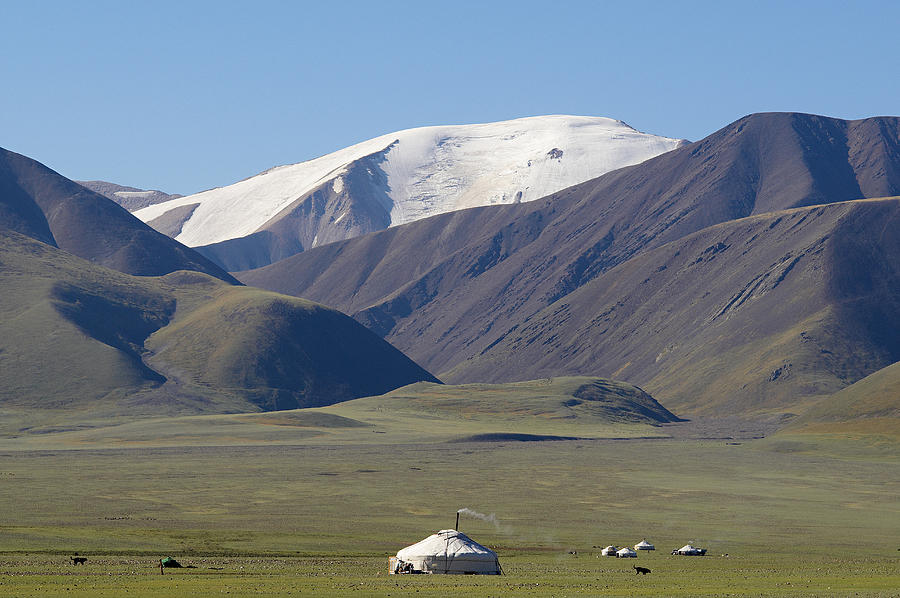Mongolia. Kazakh yurt in Altai mountain. Photograph by Tuul & Bruno Morandi