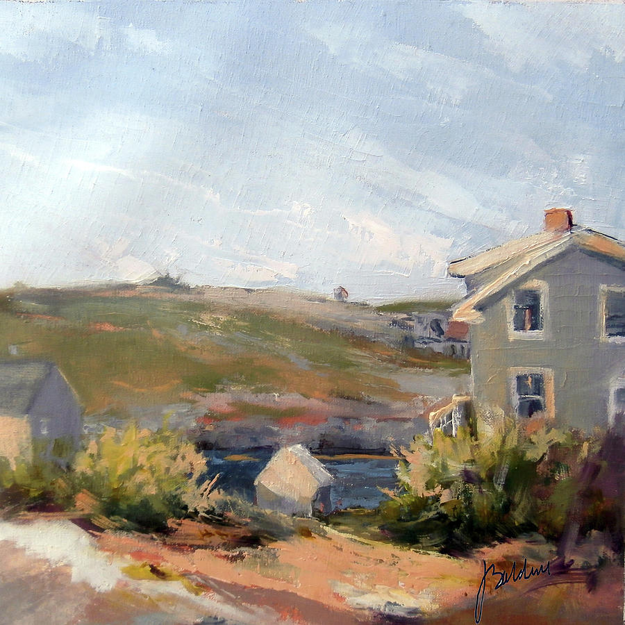 Monhegan Morning Painting by J R Baldini