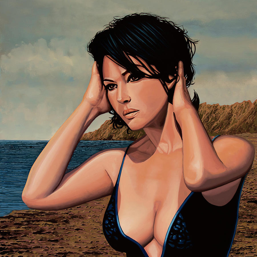 Monica Bellucci Painting 2 Painting by Paul Meijering