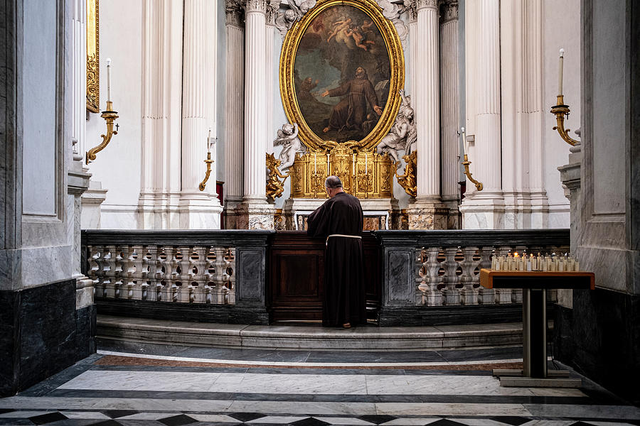 Monk At Basilica Di San Giovanni In Laterano Photograph