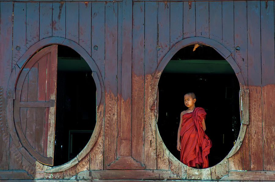 Monk at Shwe Yan Pyay Monastery Photograph by Arj Munoz