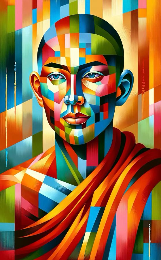 Monk Painting by Emeka Okoro