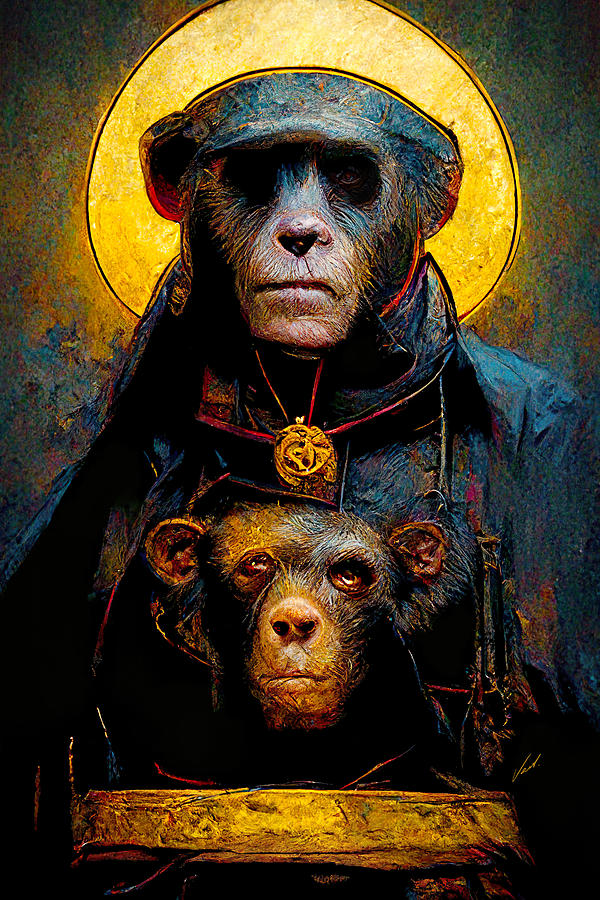 Monkey Business - oryginal artwork by Vart. Painting by Vart