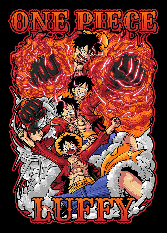 Monkey D Luffy One Piece Poster Misbahul Munir Tapestry - Textile by ...