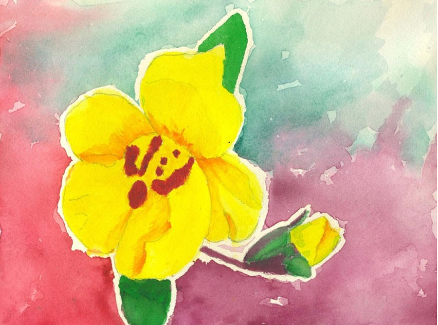 Monkey Flower Painting by Diane Chinn