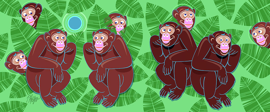 Monkey Jungle Digital Art by Tim Phelps - Fine Art America