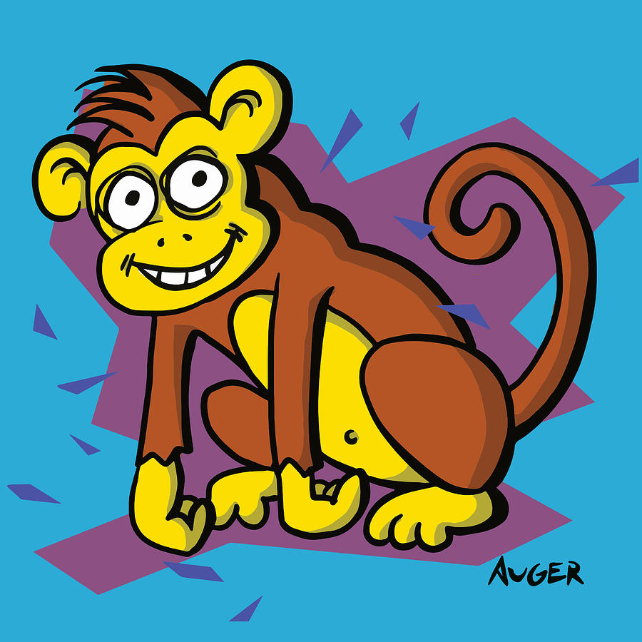 Monkey Digital Art by Michael Auger - Fine Art America