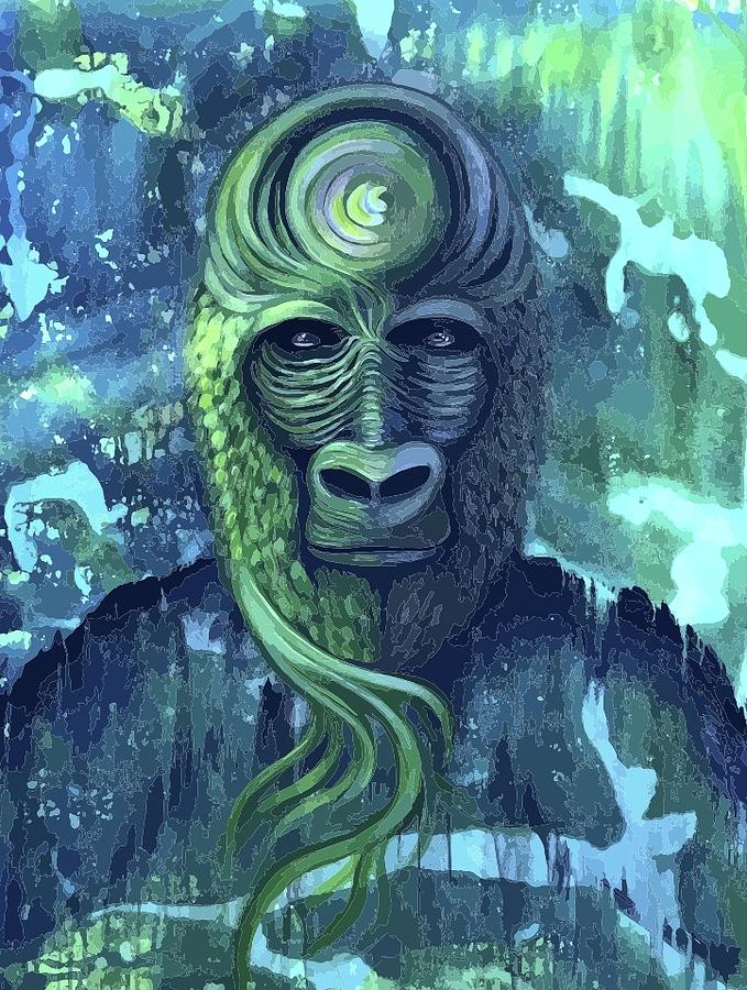 Monkey mind Digital Art by Sarah Remer