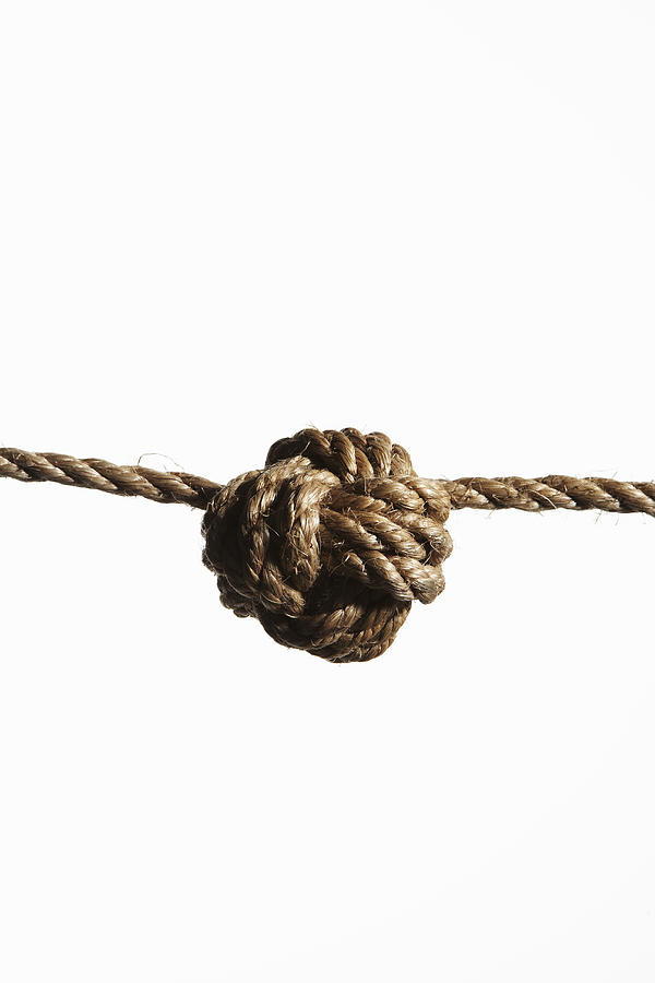 Monkeys fist knot in rope Photograph by Thomas Northcut