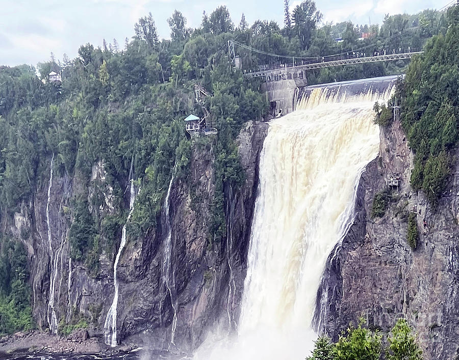 Monmorenchy Falls above Quebec City Photograph by Lizi Beard-Ward