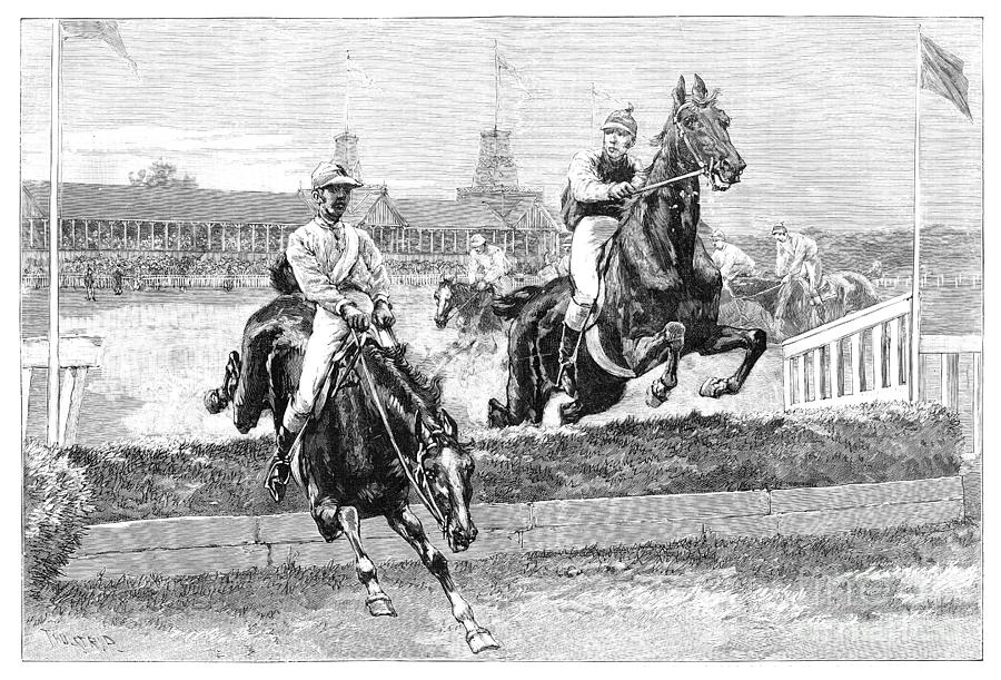 Monmouth Park, 1885 Drawing by Thure de Thulstrup