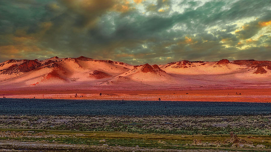 Sunset Photograph - Mono Lake Dunes Sunset by Thomas Hall
