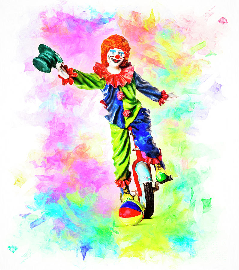 Mono the clown Painting by Jorgo Photography