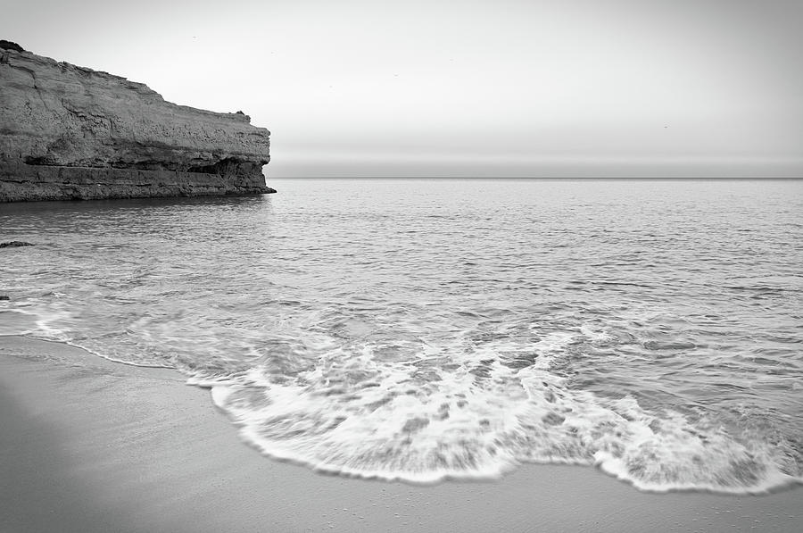 Nature Photograph - Monochrome Beach Sight in Albandeira Beach by Angelo DeVal