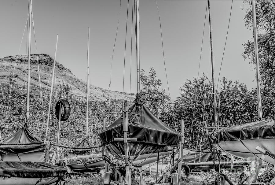 Monochrome, Boatyard-Dove Stones Photograph by Pics By Tony