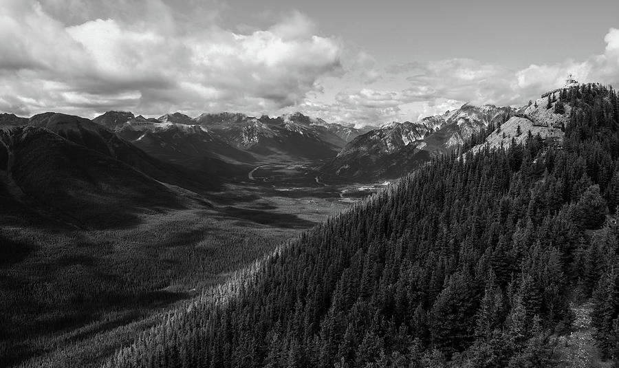 Monochrome Bow Valley Landscape Photograph by Dan Sproul