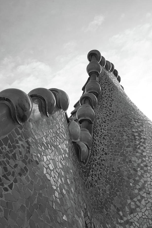 Monochrome Gaudi Dragon Photograph by Richard Reeve