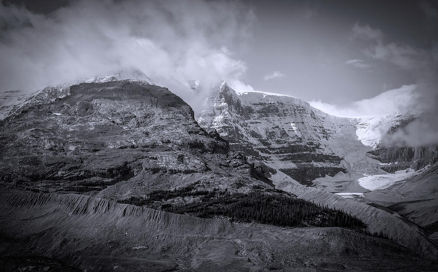 Monochrome Landscape Canadian Rocky Mountains Photograph by Dan Sproul