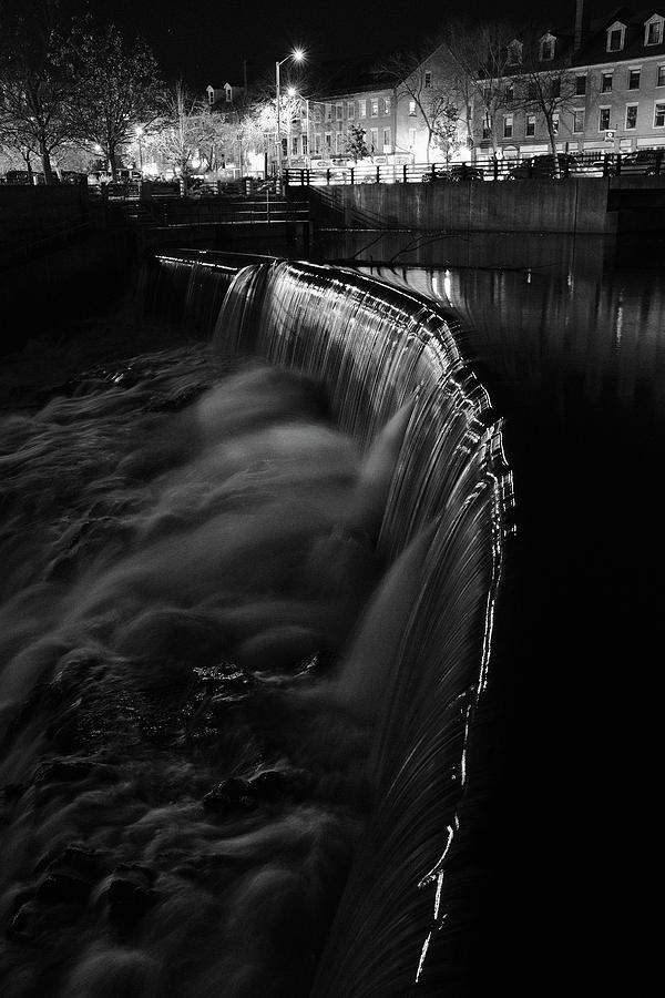 Monochrome Magic, Cocheco River Falls.  Photograph by Jeff Sinon