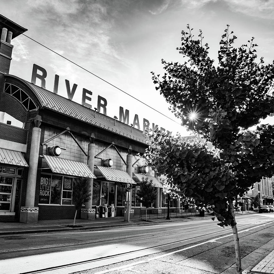 Monochrome Morning At The Market - Little Rock Arkansas Photograph by Gregory Ballos